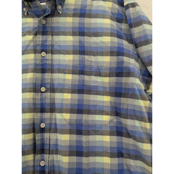 Pendleton Collared Short Sleeve Blue Plaid Button Up Shirt Mens XL - Picture 6 of 9